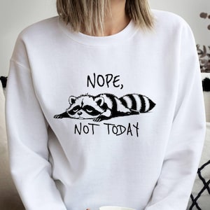 Nope Not Today Sweatshirt, Nope Varsity Sweater, Funny Saying, Sarcastic Hoodie, Funny Gift, Introvert Gift, Cozy Aesthetic Crewneck