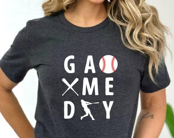 Baseball Game Day  Softball Mom Tee, Fall Sports  Baseball Fans Shirt