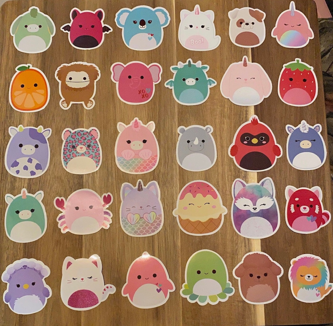 Squishmallow Sticker Vinyl Sticker Glossy Waterproof Stickers Squishmallow Sticker Vinyl Sticker Glossy Waterproof Stickers