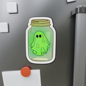 Boooner Ghost in a Jar Die-Cut Magnet