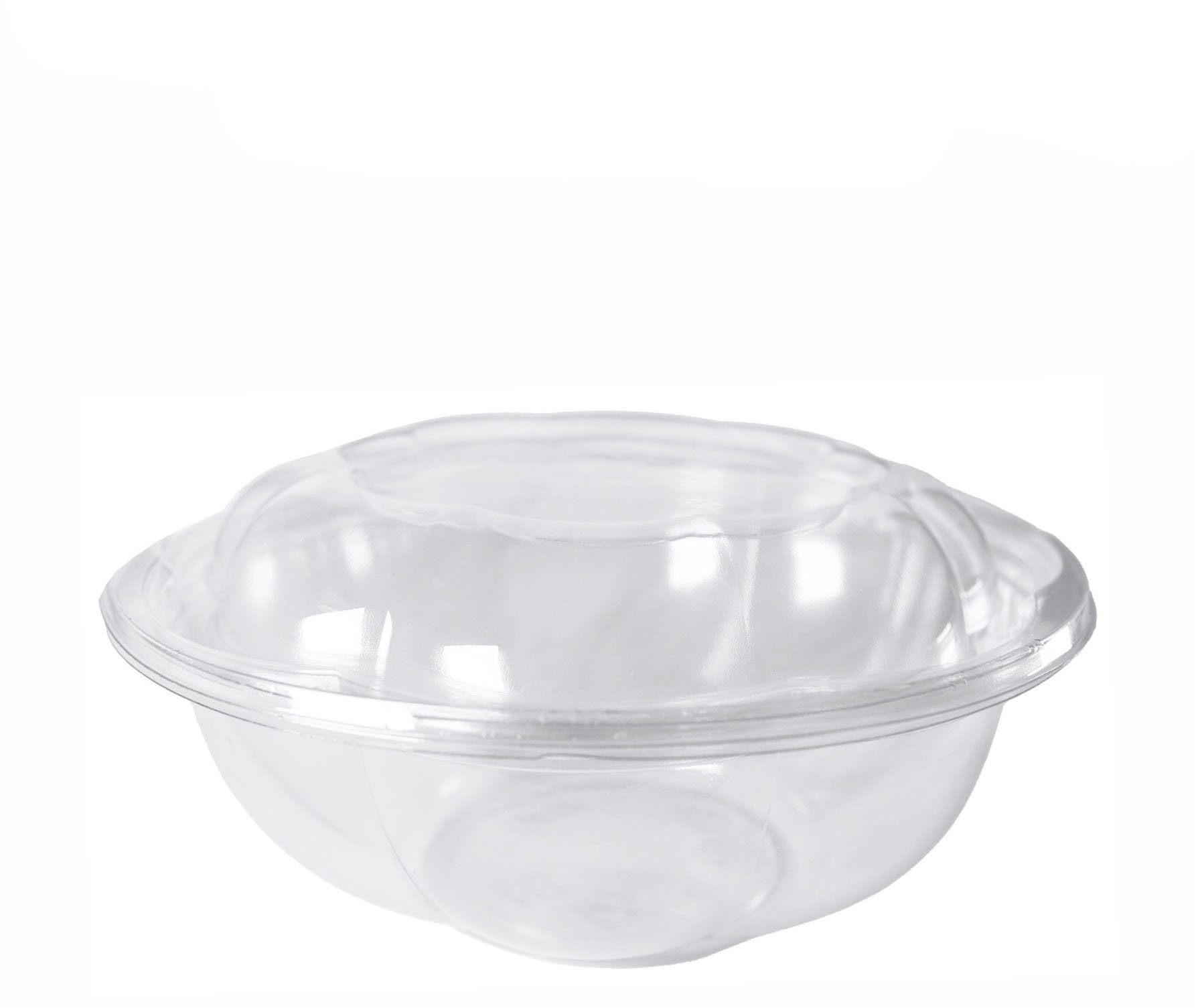 EcoQuality 24oz Disposable Bowls with Clear Lids - Rectangular
