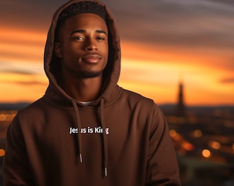 Jesus Is King Embroidered Hoodie: Christian Streetwear Apparel