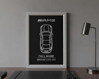 Custom Car Frame Collection - BMW M, Mercedes AMG, Ford Mustang & Porsche | Automotive Accessory, Car Enthusiast Gift, Garage Decor