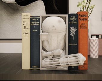 Galactic Bounty Hunter Book Nook | Space Opera Sci-Fi 3D Shadow Box | Geeky Room Decor 3D Wall Art