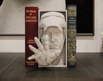 Unmasked Armored Hero Book Nook | Sci-Fi Universe 3D Shadow Box | Comic Room 3D Wall Art