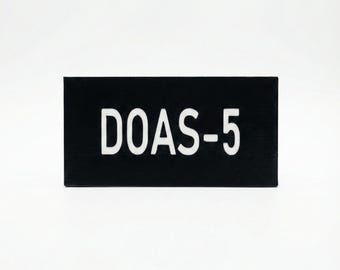 Engraved Plastic Equipment Labels INDOORS | Electrical Panel Tags | Mechanical Room Signs | Custom Plastic HVAC ID Plates