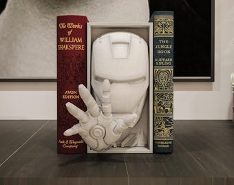 Armored Genius Book Nook | Sci-Fi Hero 3D Shadow Box | Man Cave 3D Wall Art