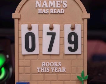 Custom Books Read Counter | Personalized Reading Tracker | Book Lover Gift | 3D Printed Bookish Decor | Reading Goal Sign