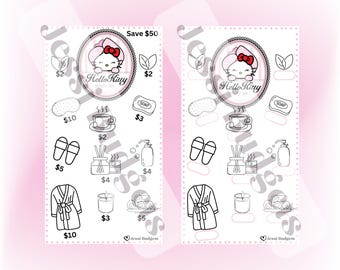 Self Care Challenge I 50 I Savings Challenge I Kitty Challenge I Character Challenge I Digital Download| Printable Savings Challenge I
