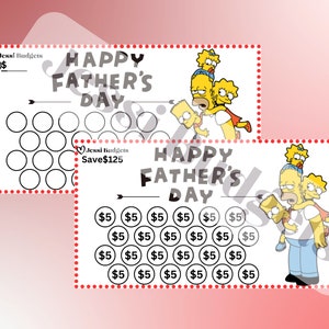 Fathers Day Challenge I 125 I Savings Challenge I Digital Download I Instant Download I Character Challenge