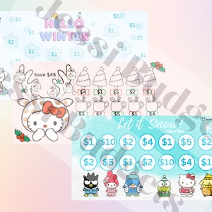 Kawaii Christmas Savings I Digital Download Challenges I *NOT a Physical Product*