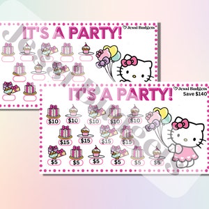 Its a Party! I Kitty Birthday Challenge I  Savings Challenge I Savings Bundle I Instant Download I Digital Download I