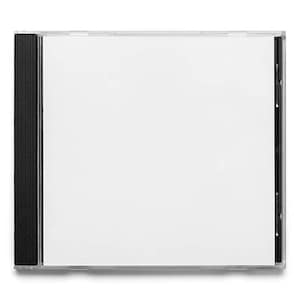 May include: A clear plastic CD case with a black spine. The case is empty and ready to hold a CD.