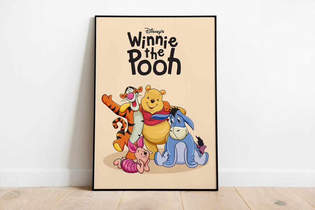 Printable Classic Winnie the Pooh Nursery Wall Art , Winnie the Pooh