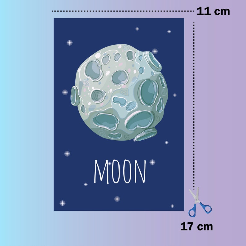 Planet System PDF Printable Cards, Flash Cards, Preschool Printables