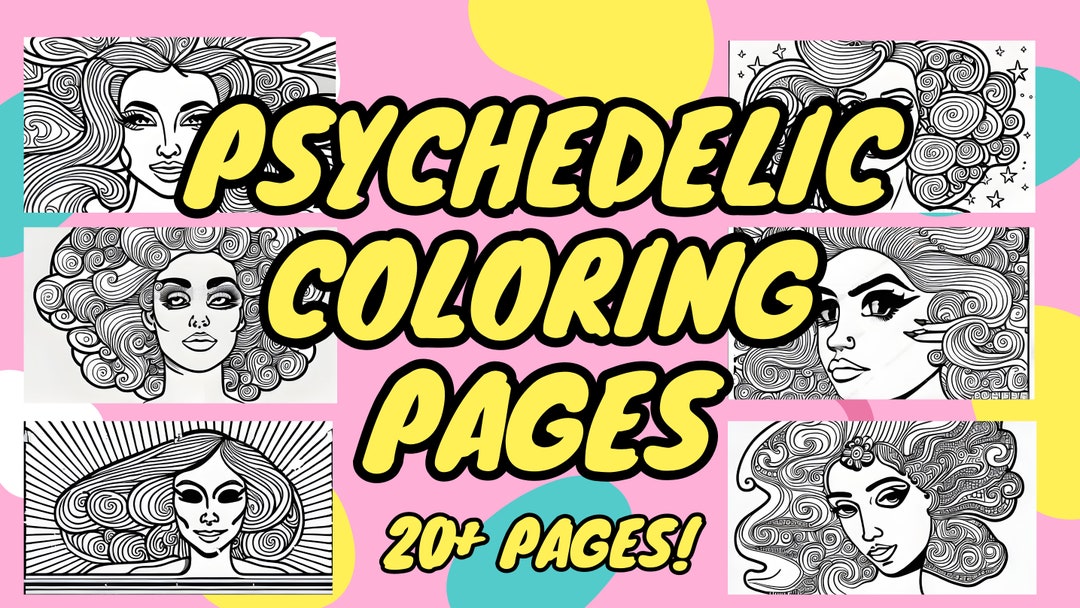Psychedelic Adult Coloring Pages Stoner Coloring Book Trippy - Etsy