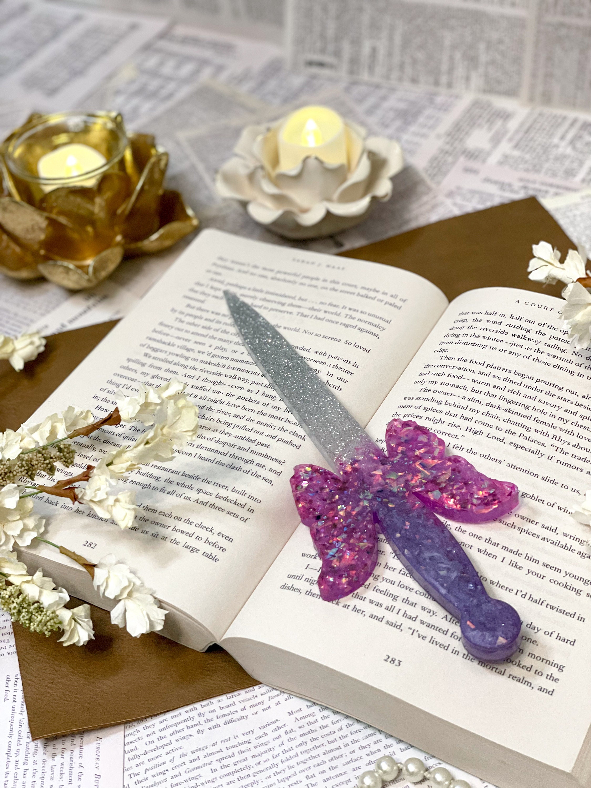 Resin Dagger Costume Dagger Fantasy Lover Flower Etsy