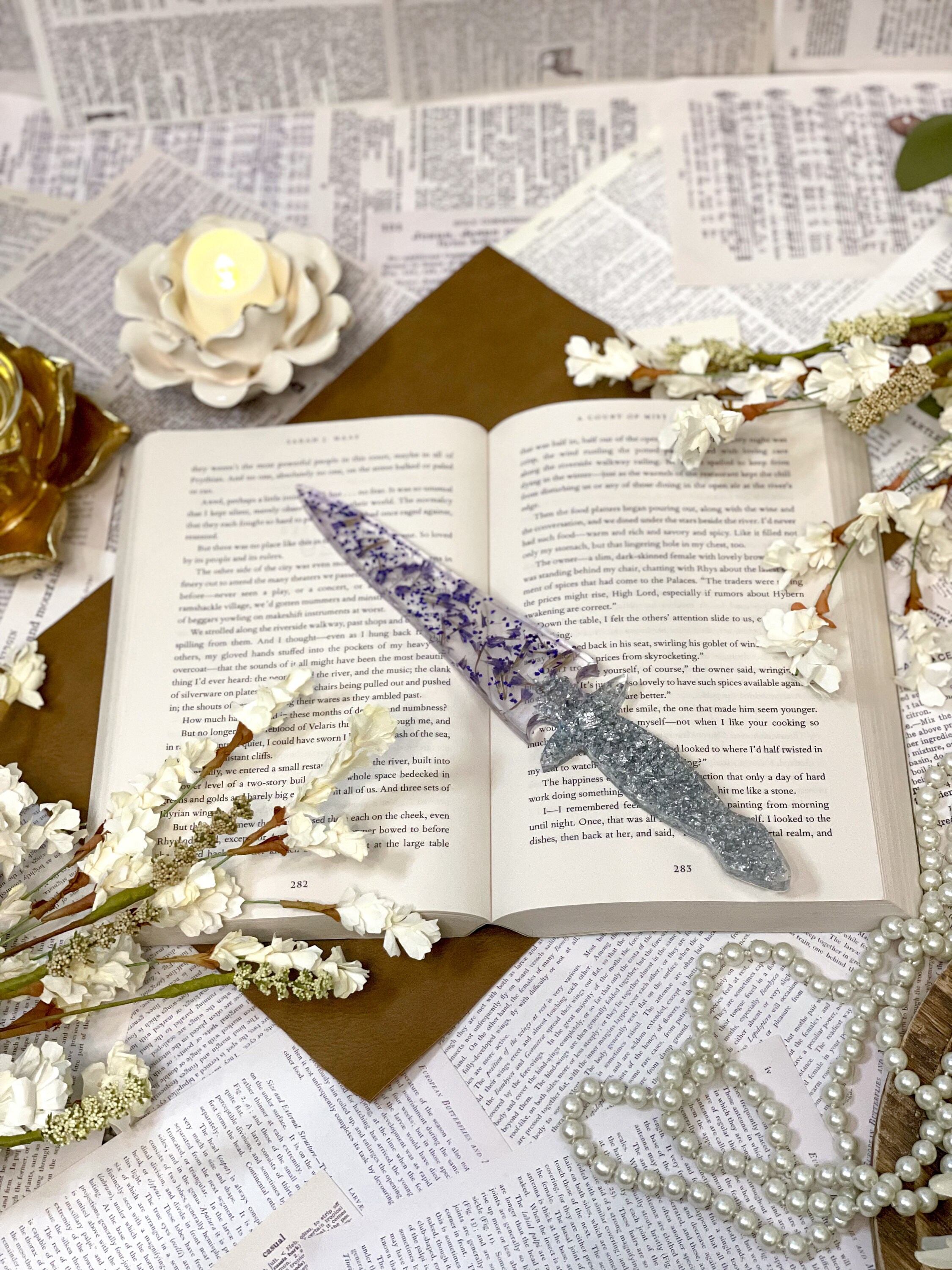 Resin Dagger Costume Dagger Fantasy Lover Flower Etsy