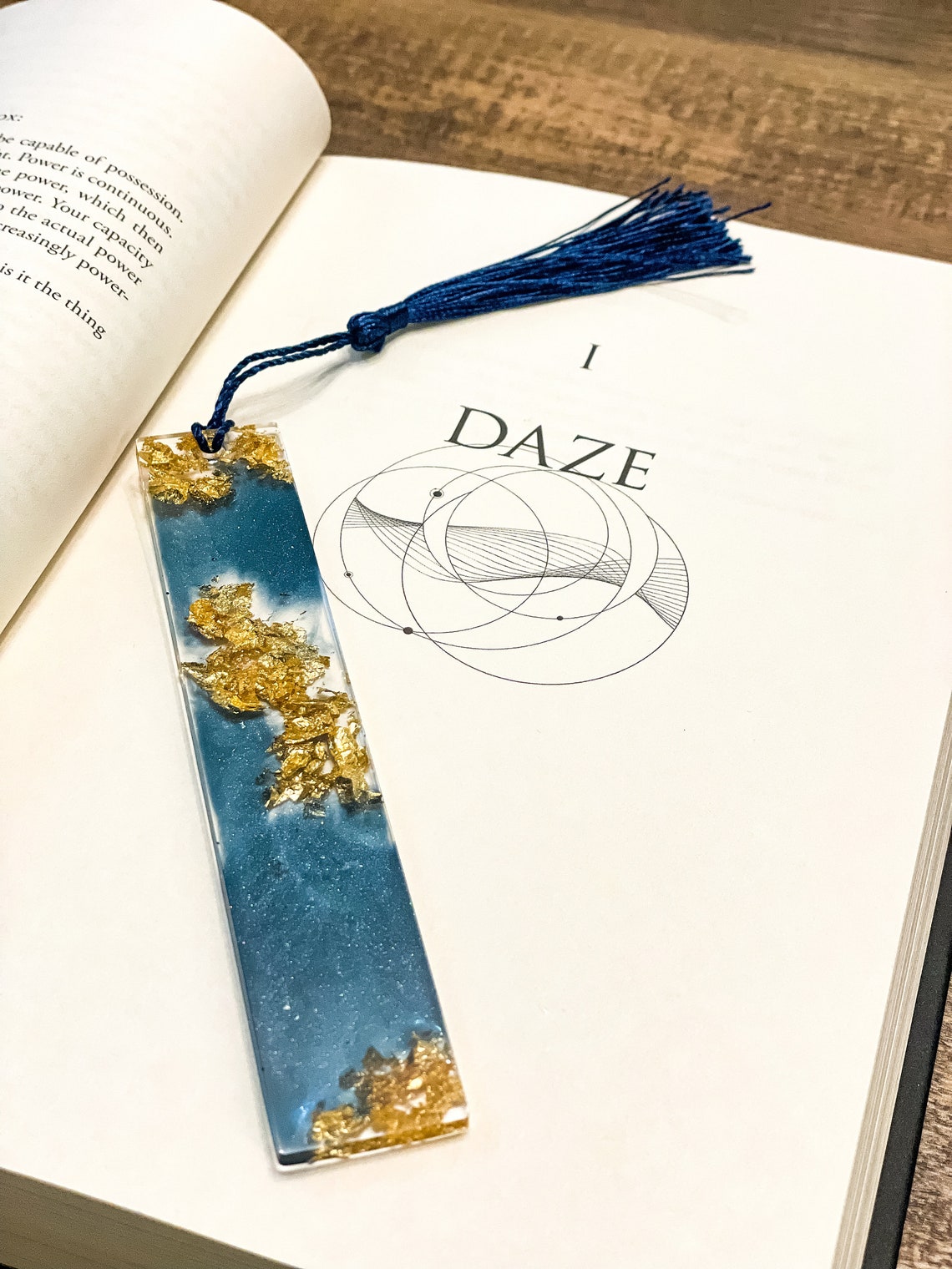 Gold Foil Gemstone Geode Handmade Resin Bookmarks Etsy