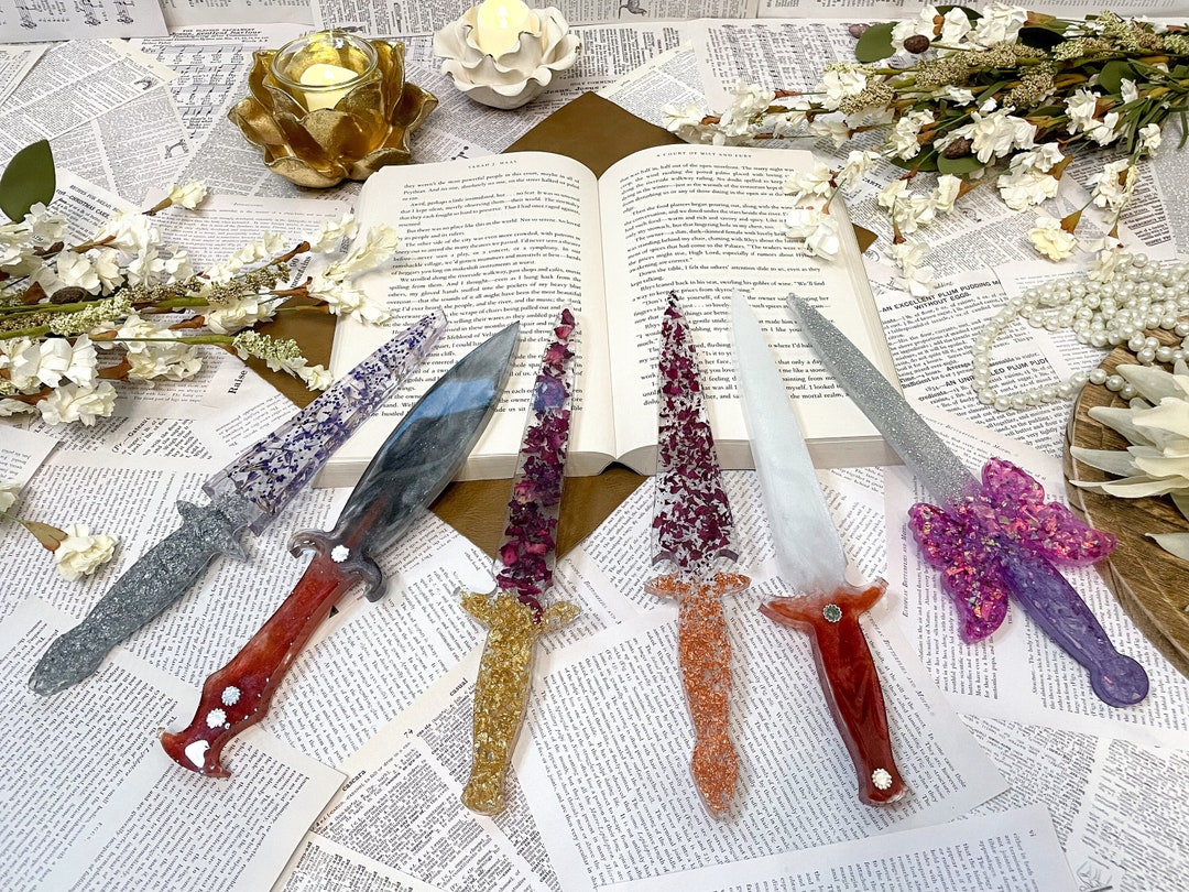 Resin Dagger Costume Dagger Fantasy Lover Flower Dagger Etsy