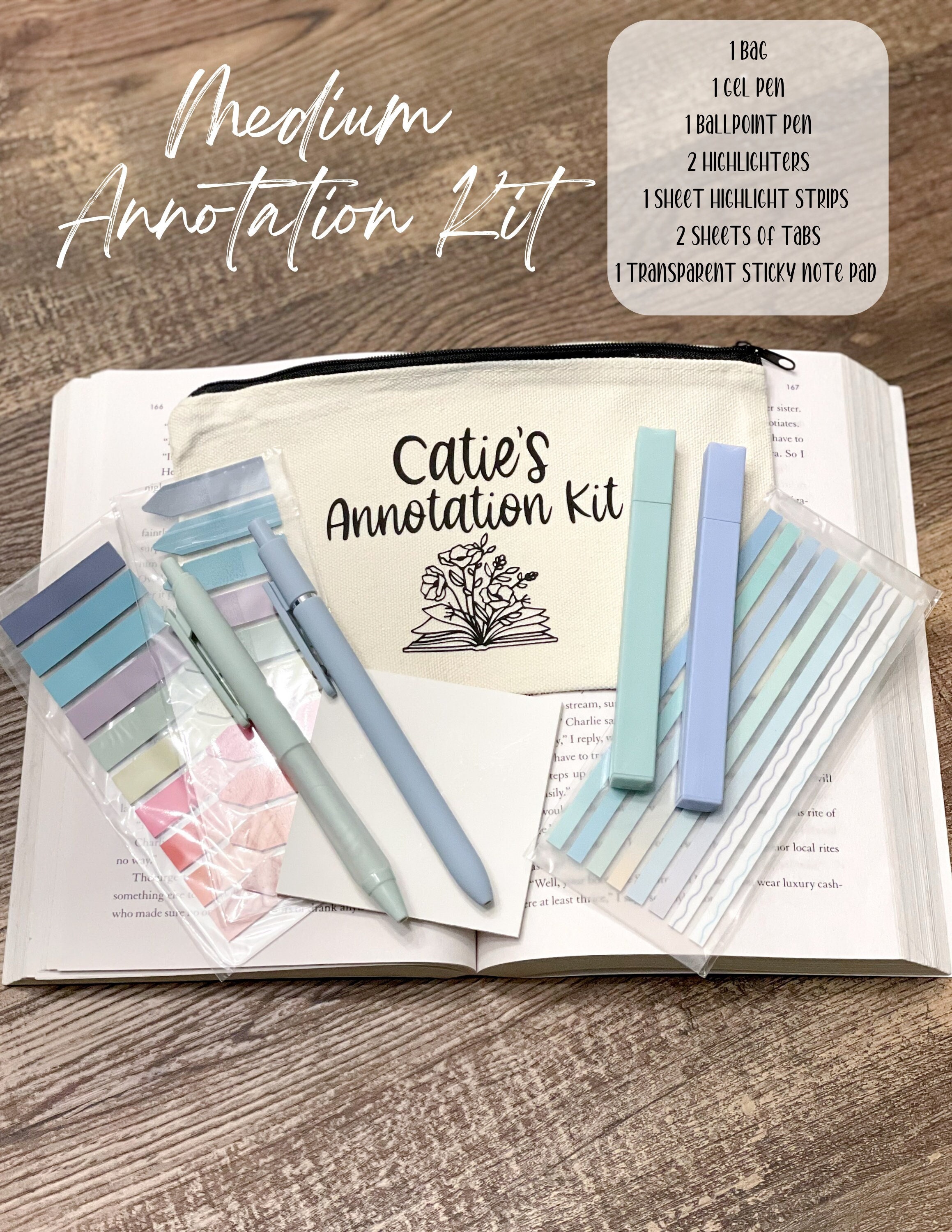 Custom Annotation Kit Annotating Supplies Gifts for Reader 