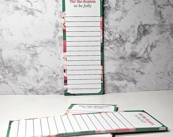 Christmas Shopping List Notepad, Seasons Greetings Stationary