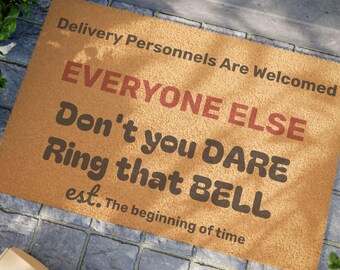 Funny No Soliciting Doormat | Housewarming Gift for Introverts