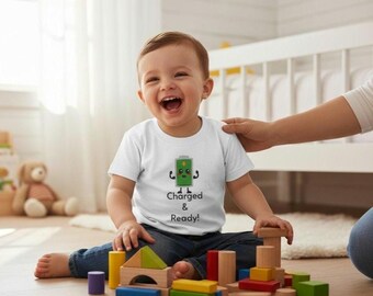 Charged & Ready Baby Shirt | Battery Power, New Arrival Gift