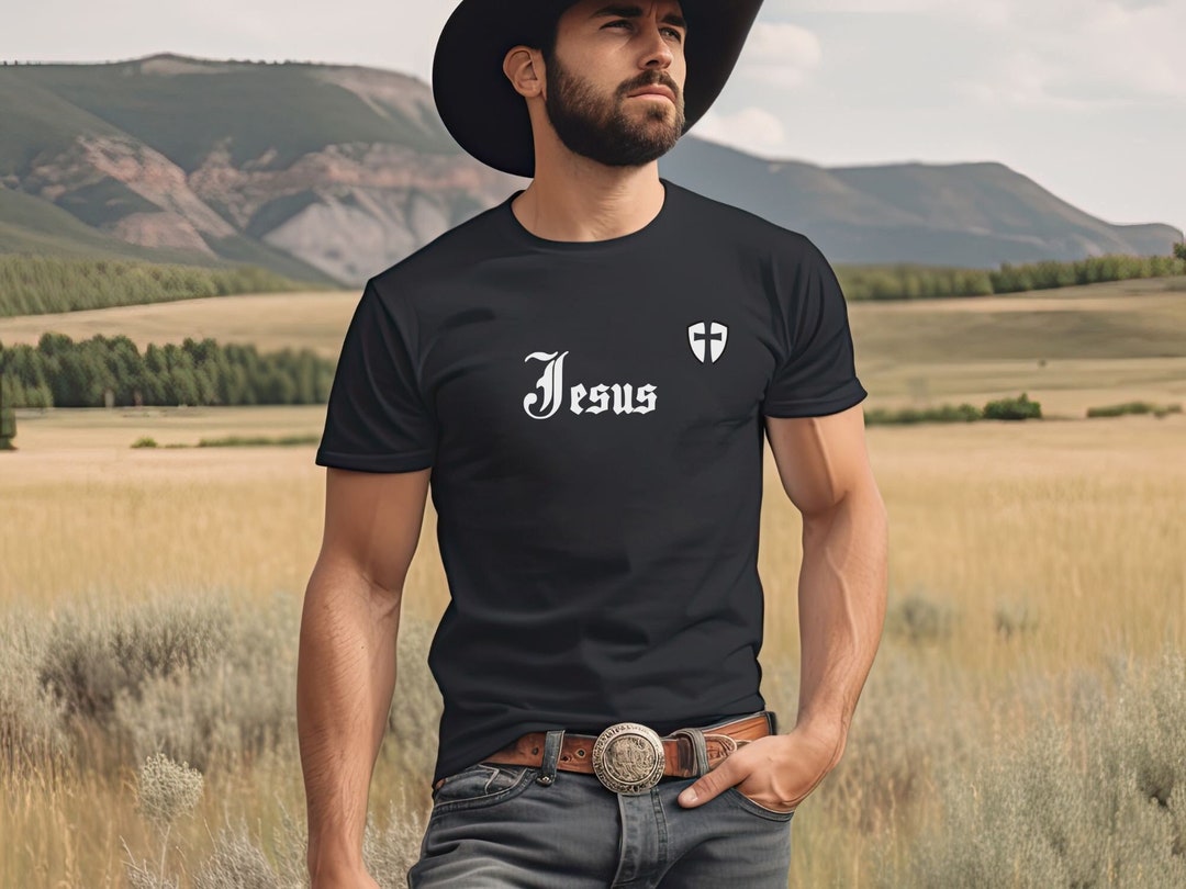Jesus With Cross Shirt, Faith Tshirt, Christian Gifts, Christian Shirt ...