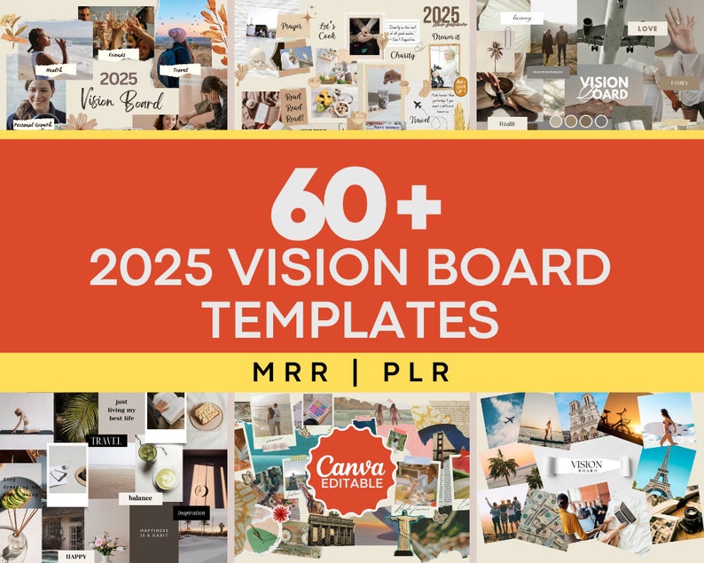 2025 Vision Board Digital Affirmations Manifest Checks and More Vision