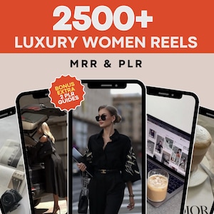 Luxury Woman Faceless Aesthetic Reels, Instagram Reels for Digital Marketing, MRR/PLR Canva Templates, Faceless Video Content