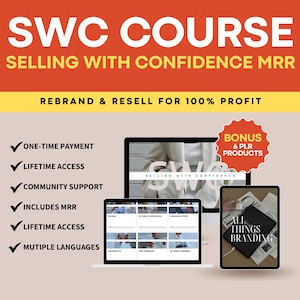 Selling With Confidence, Online Business Course, Make Money Online, Digital Marketing eBook, PLR Course, MRR Course, Online Marketing Course