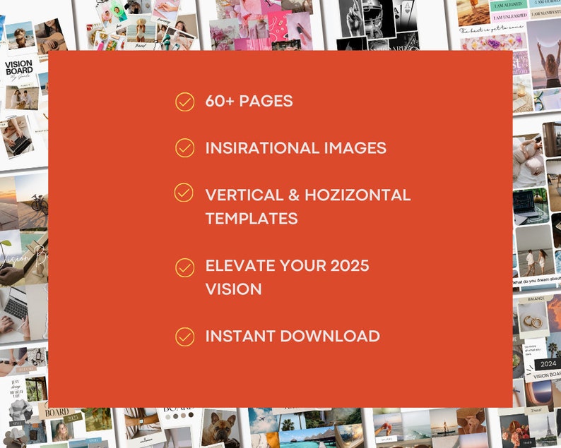 2025 Vision Board Digital Affirmations Manifest Checks and More Vision