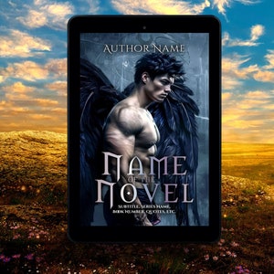 Readymade Book Covers YA Fantasy Goth Urban Fantasy Fairytale Retelling Dark Fantasy Romance Black Wings Shirtless Fallen Angel Fated Mates