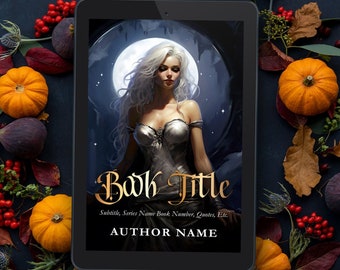 Premade Book Covers Dark Fantasy Fairytale Retelling Blonde White-Haired Temptress Witch Wicca Moonlight Princess Self Publishing Resource