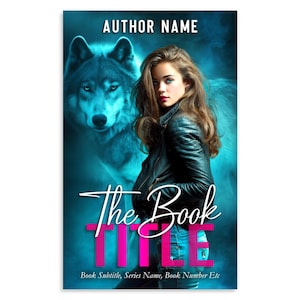 YA Paranormal Romance Book Cover: Wolf Shifter, Blue Eyes (Digital Download, Commercial Use OKAY
