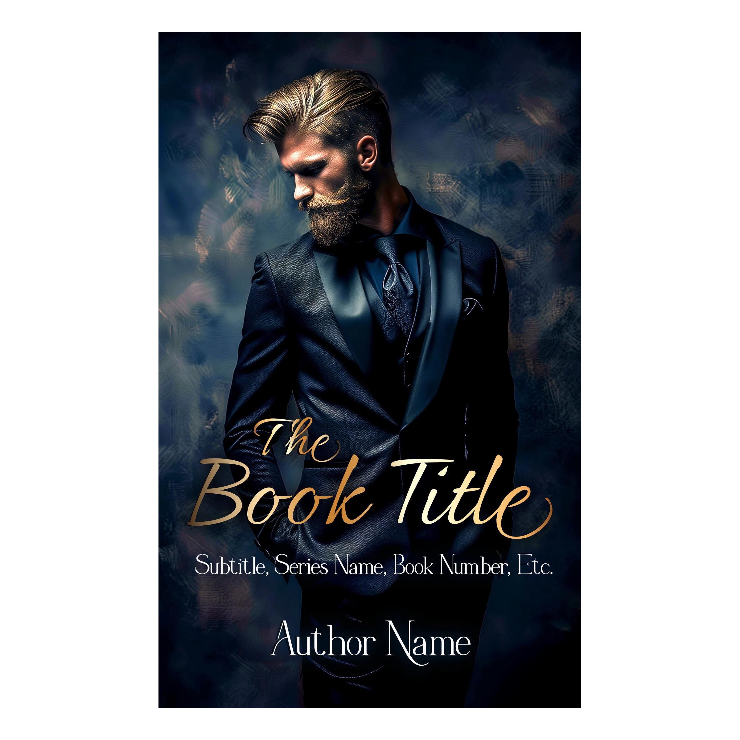 Premade Paranormal Romance Book Cover: Handsome Blond Man in Suit (Digital Download)