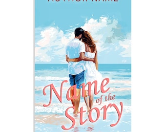 Premade Sweet Romance Book Cover: Contemporary Love Story, Beach Vacation Couple (Digital Download)