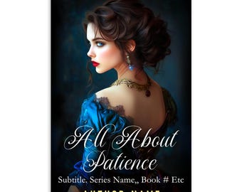 Historical Fiction Premade Book Cover: Victorian Regency Women's Fiction Romance KDP Book Covers, Custom Text Option (Digital Download