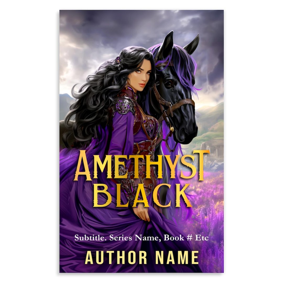 YA Fantasy Book Cover Young Woman With Black Hair and