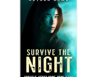 Premade Crime Thriller Murder Mystery Book Cover Female Wearing a Hood Closeup Shot