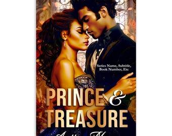 Multicultural Romance Book Cover: Customizable Text, Black Vampire Fiction (Digital Download)