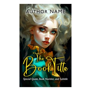 Premade Paranormal Romance eBook Cover: Blonde Woman, Retro Vibe (Digital Artwork)