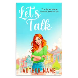 Romantic Comedy Book Cover: Redhead, Green Shirt (Digital Download KDP-Ready File)