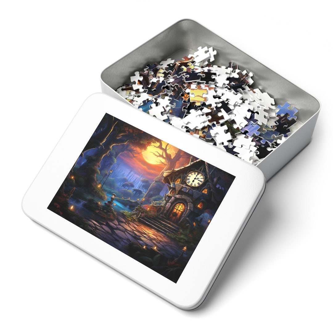 Gothic Puzzle Dark Landscape Jigsaw Bewitched Forest Fantasy Etsy