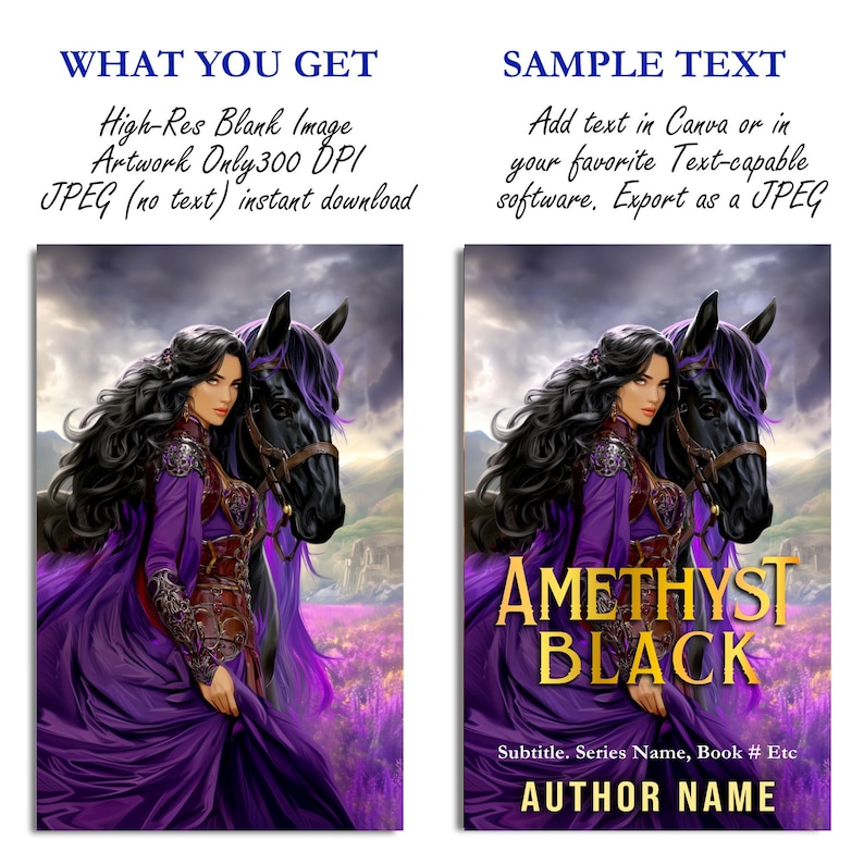 YA Fantasy Book Cover Young Woman With Black Hair and