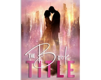 Premade Romance Book Cover: Pink Cityscape Couple (Digital Cover Art)