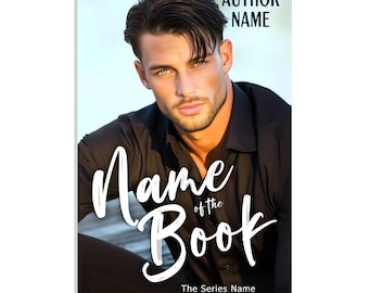 Romance Book Cover: Blue Eyes Male, Beach Contemporary Romance (Digital Download)