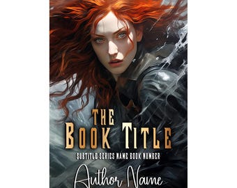 Premade YA Fantasy Book Cover: Redhead Water Sorceress (Digital Download)