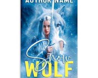 YA Fantasy eBook Cover: Woman, Sword, White Wolf (Digital Download)
